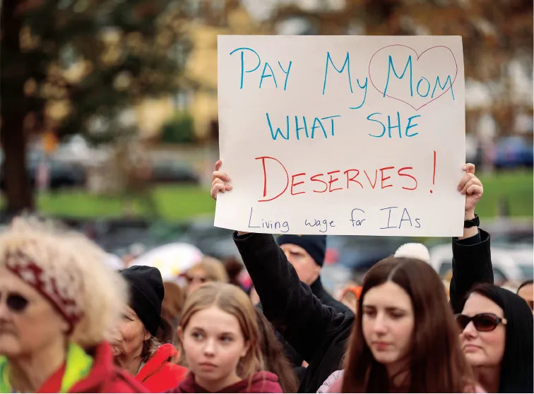 students played a vocal and visible role at rallies held during the andover education