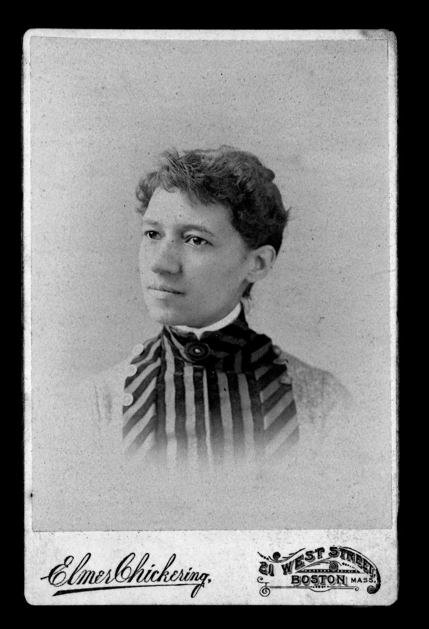 Portrait of Maria L. Baldwin taken in 1885.