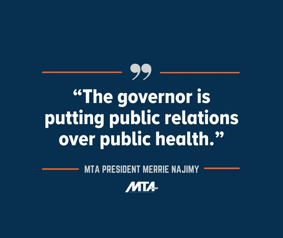 The governor is putting public relations over public health.