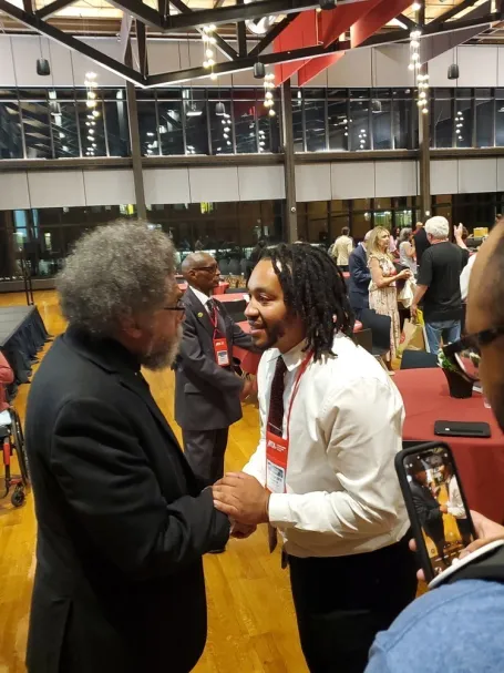 Cornel West and De'Shawn Washington