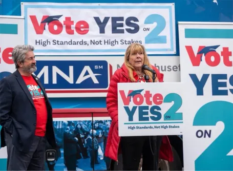 mta president max page and vice president deb mccarthy speak