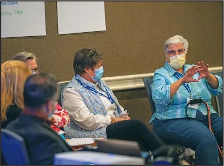 During the MTA Retired Members Gathering, members discussed the negative impact of the MCAS exams and other high-stakes tests on students, schools and communities.